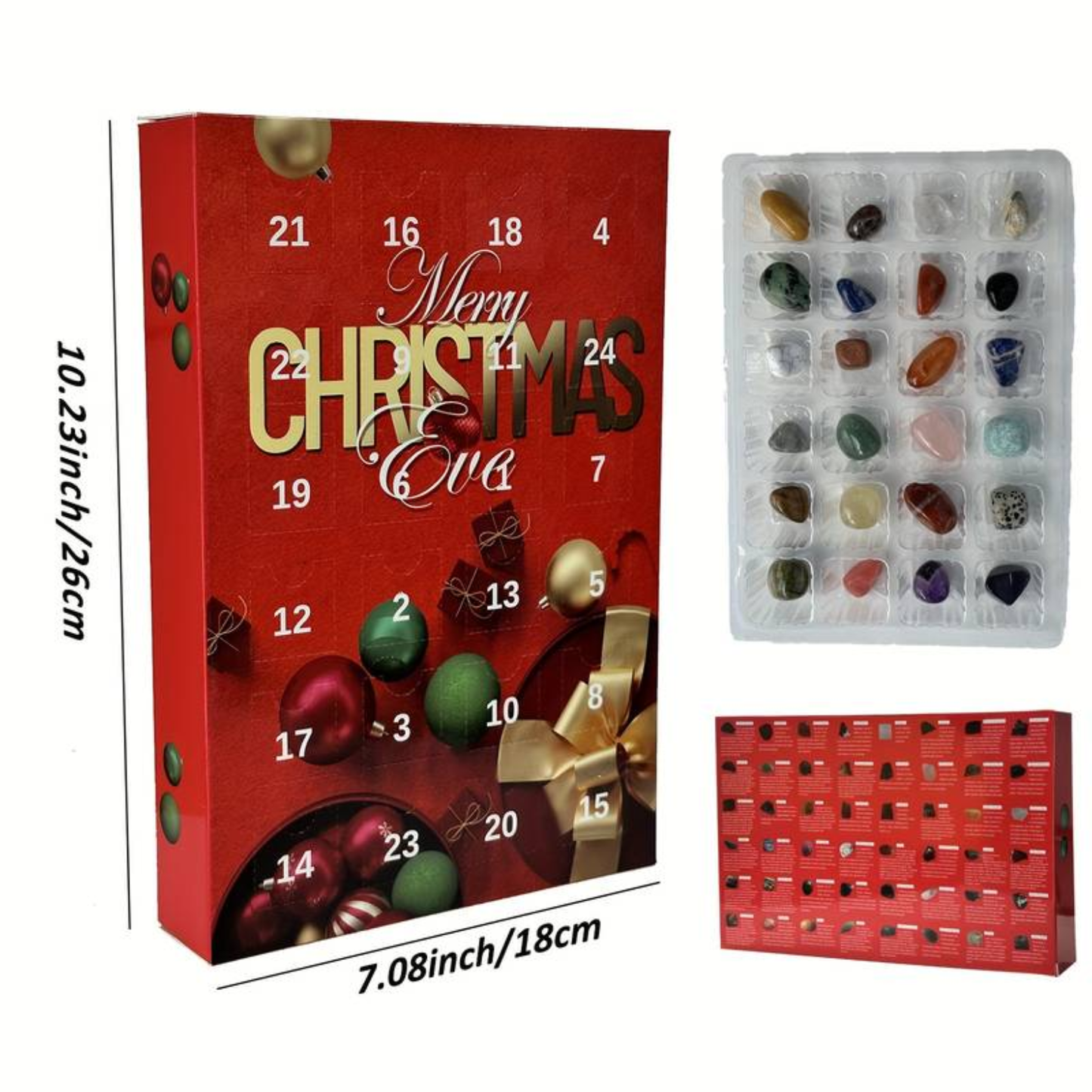 Adventskalender - Gepolijste natuurstenen 24 dagen