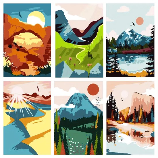 Schilderen op Nummer Landschap