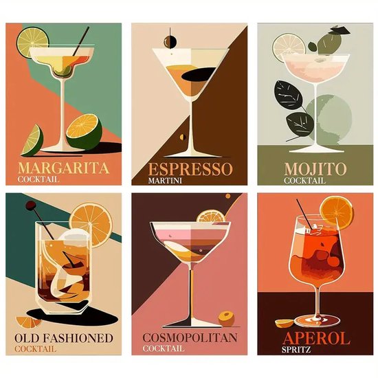 Schilderen op Nummer Cocktail 5