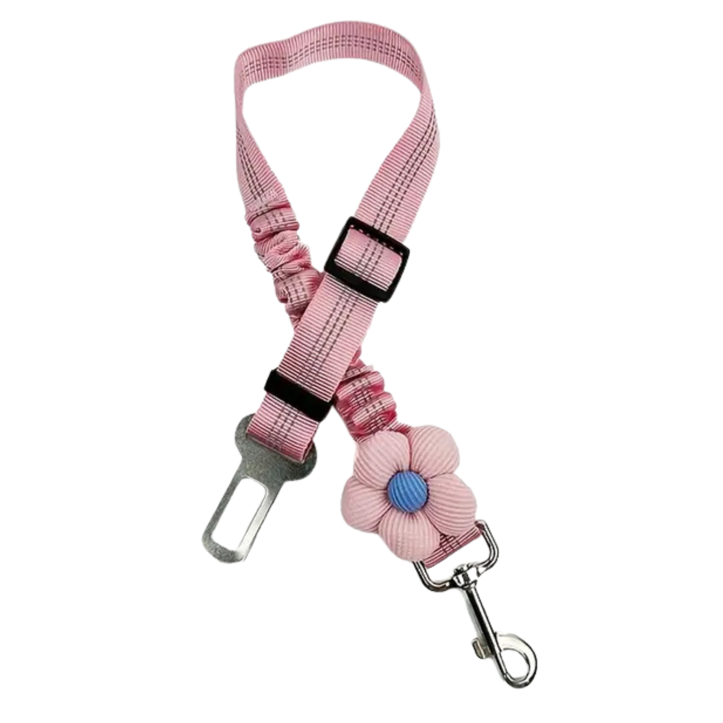 Hondengordel met Bloem - Roze