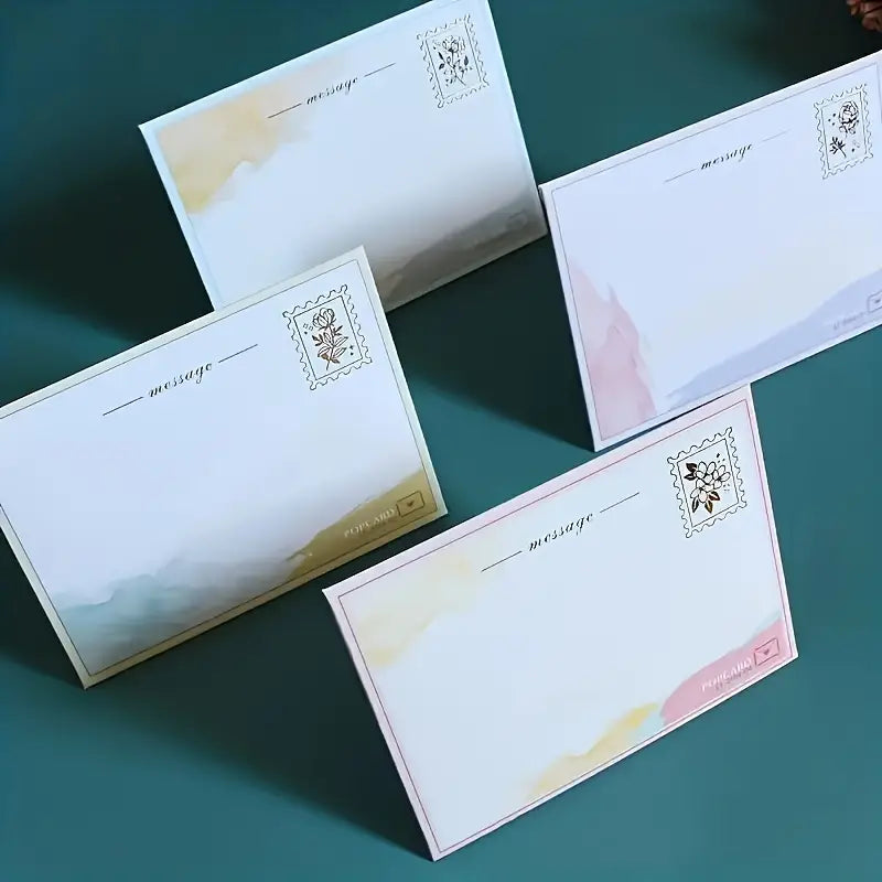 3D Bloemenkaarten Set – 4 Stuks