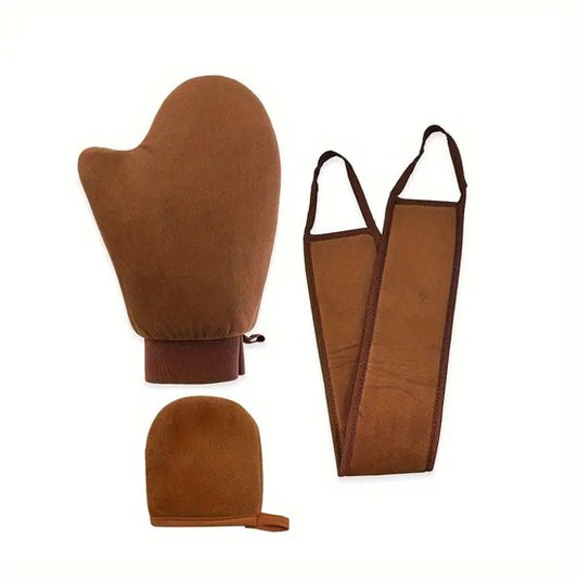 Tanning set van 3 (bruin)