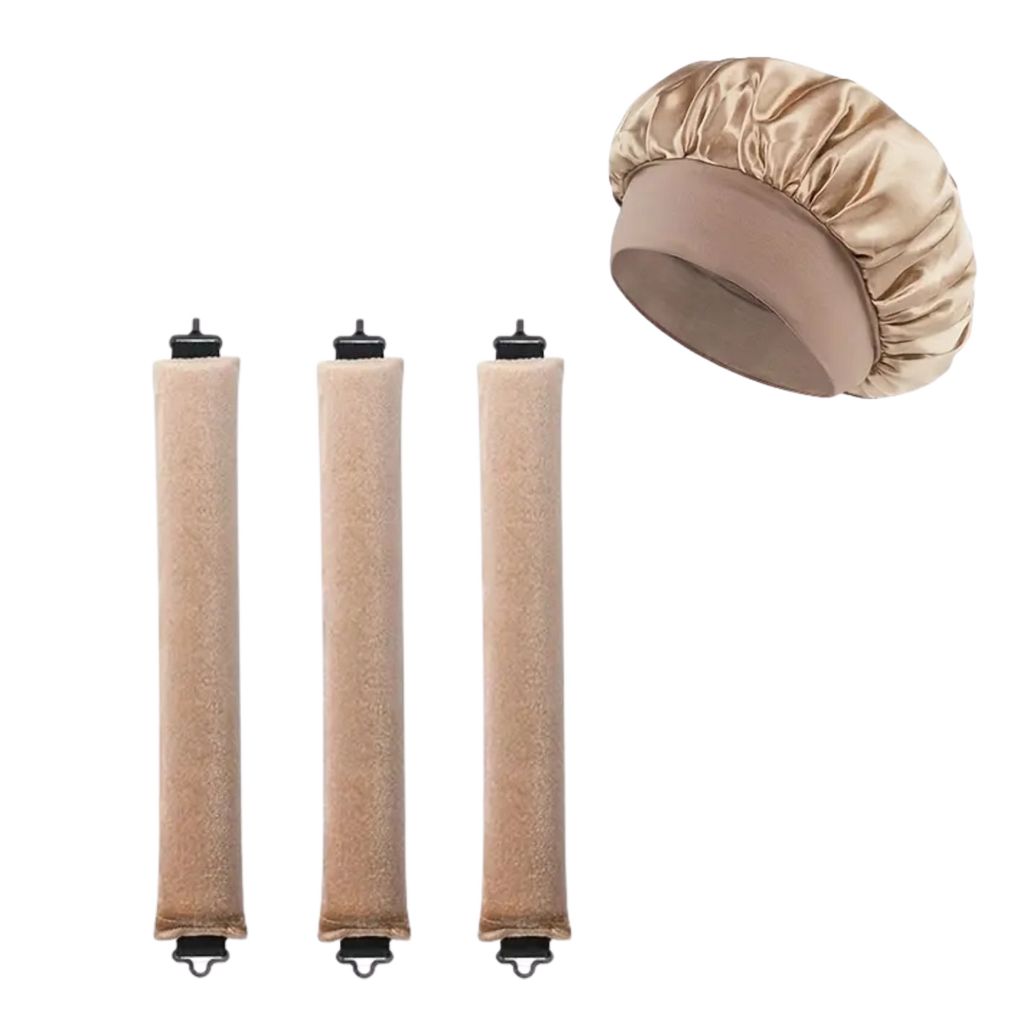 Heatless Curls Set Met bonnet - Beige
