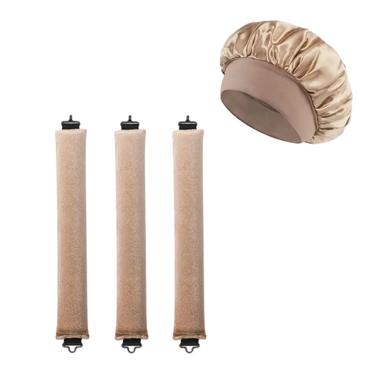 Heatless Curls Set Met bonnet - Beige