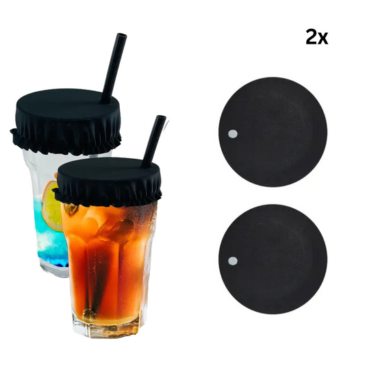 Drinkcover - 2 stuks - Zwart