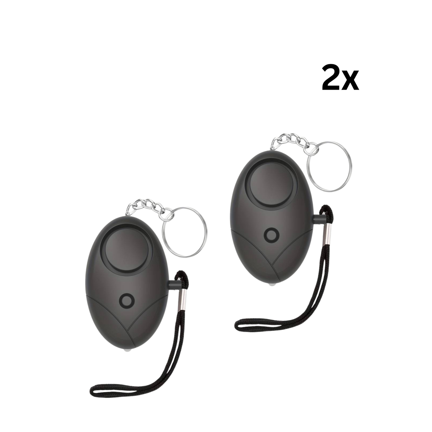 Persoonlijk Alarm - 2 Stuks - 130db - Zwart