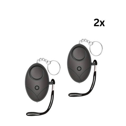 Persoonlijk Alarm - 2 Stuks - 130db - Zwart