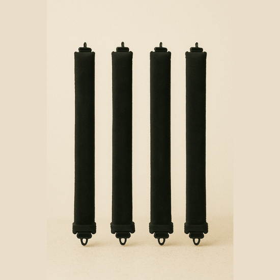 Haarrollers 4 stuks (zwart)