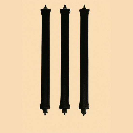 Haarrollers 3 stuks (zwart)